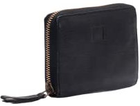 Biba Geldbörse für Damen aus echtem Leder, Geldbeutel Heritage Boston BT11, Reißverschluss, Echtes Rindsleder, Schwarz Farbe