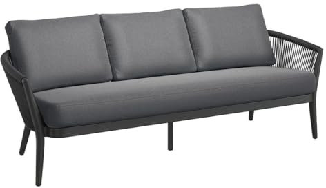 OUTLIV. Monet 3-Sitzersofa aus Aluminium und Rope, der Moderne Blickfang in Ihrem Garten oder auf dem Balkon