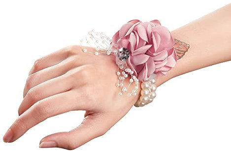 Rosen-Handgelenk-Anstecknadel-Set, Handgelenk-Blume, Anstecknadel, Armbänder und Herren-Boutonniere für Hochzeit, Blumen, Accessoires, Abschlussball, Anzug, Dekoration