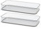 TIENDA EURASIA - Pack de 2 Bandejas Organizadoras, Caja Organizadora Transparente, Organizadores Apilables, Caja Almacenaje Plastico Transparente para Cajones, Baño, Cocina (32 x 14 x 5 cm)