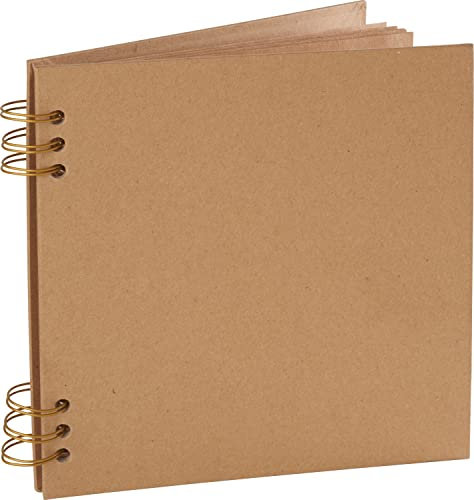 VBS Ringbuch-Album 20x20 cm 40 Kraftpapier-Seiten 150 g/qm Fotoalbum Gästebuch