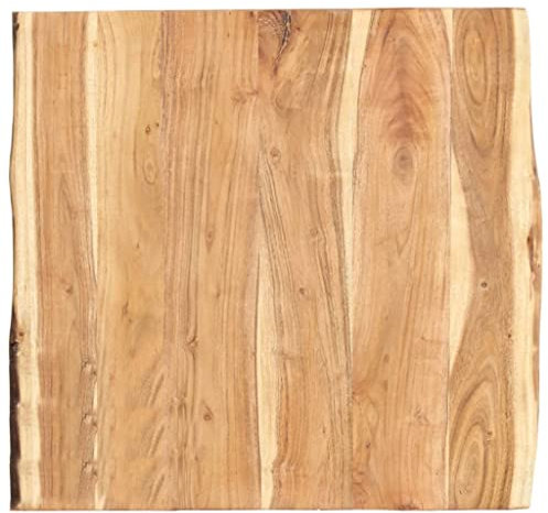 homiuse Tischplatte Massivholz Akazie 58x(50-60) x3,8 cm Braun Holzplatte Massiv Holzplatte Rechteckig Tischplatte Ersatzteil für Esstisch Couchtisch Garten Tische Praktisch & Schön Industriestil