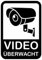 Videoüberwachung - Aufkleber - Sticker Einbruchschutz Kameraüberwachung Warnschild - Hinweisschild selbstklebend Premium Qualität - 8x 7x5 cm - VD25