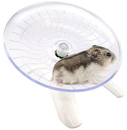 Leises Hamster, Hamster Wheel Toys, leises Laufrad, Hamsterrad Spielzeug, Leises Hamsterrad, Kleine Tierlaufräder Hamsterrad für Hamster, Lgel, Chinchilla, Meerschweinchen, Kleine Haustiere(Weiß)