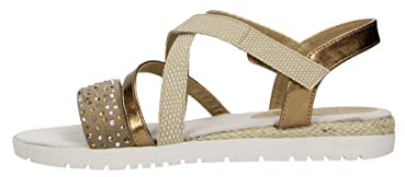 Fitters Footwear That Fits Damen Sandale Giorgia Synthetik Bequeme Sandale Übergröße in bronze, Schuhgröße:43