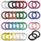 32 Stück 25 mm Feder O Ringe, 16 Farben Schlüsselanhänger, Runde Karabiner Snap für Schlüssel Handtaschen Rucksäcken Dekoration