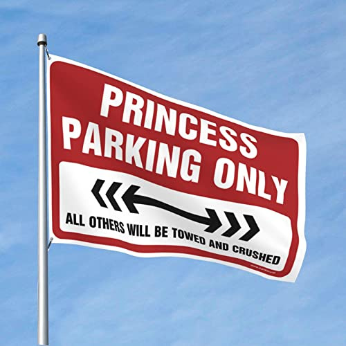 Flagge für Wohnheim, lustige Prinzessin, Parkplatz, Outdoor, Bar, Zubehör, Dekoration, Camper-Dekor (Größe: 152 x 244 cm)