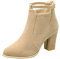 Per ragazze Fiocchi di caviglia e tacchi Moda con stivali alti Scarpe Tacchi Donna Stivali Con Tacco Nero, beige., 41 EU
