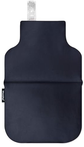 Wheat Bag Microwavable Bottle Shaped Heat Pack - 35cm x 22cm (Cotton Fabric - Navy Blue)