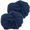 YushengTai Dicke Wolle, 2 Stück 500g Marineblau Chunky Wolle, Dicke Wolle zum Häkeln Kann zum Stricken von Kissen, Decken, Schals und Mützen Sowie Haustierbetten Verwendet Werden