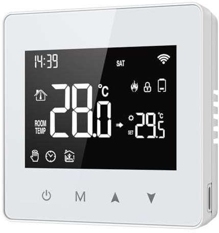 Uikdjgu Tuya ZigBee Thermostat Home Battery Powered Temperature Controller for Gas Boiler Works with Voice Assistant,