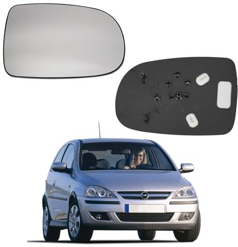 Convitex Spiegelglas für OPEL CORSA C (00-06), OPEL TIGRA (04-10), Rechts, Spiegelglas+Haltefuss, Konvex, Beheizbar