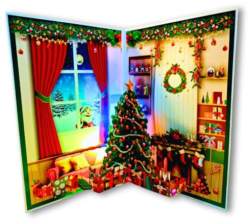 APOTODITO Musikalische Weihnachtskarte 3d, Pop-Up-Weihnachtskarten mit Musik, Christmas Cards, einzigartige Weihnachtsgeschenke für Kinder Frauen Männer Weihnachten, Silvester, Neujahr.
