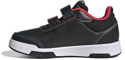 Adidas Unisex Kinder Tensaur Hook and Loop Shoes, Core Black/Iron Metallic/Lucid Red, 35 EU