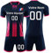 Maillot de Football Personnalisable Tee Shirt de Foot Personnalisé Enfant Homme Nom et Prénom Numéro L'équipe Le Logo Ensemble de Foot Maillot Equipe de France 2025 T Shirt Sport(#22)