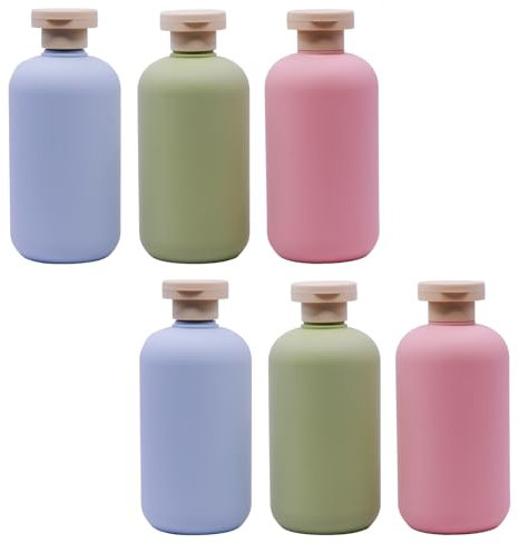 Auslaufsichere Reiseflaschen, Grün, Blau, Rosa, 10oz 6pcs