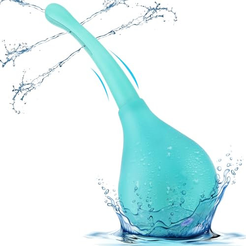 Vaginal und Intimdusche für Frauen, 170ml Wiederverwendbares Einläufe, Intimdusche Vaginaldusche für Körperpflege und Darmspülung, Anti-Rückfluss grün