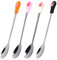 4 Cucharas Pequeñas Con Forma De Pata De Gato, Cucharas De Acero Inoxidable, Cucharas Bonitas, Cucharas De Alimentación Para Mascotas, Suministros Para Mascotas