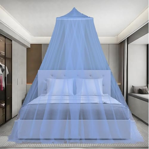 Moustiquaire Lit, Auvent de Lit Bébé, Moustiquaire Lit Simple/Double 0,6 mx2,5 mx10,5 m, Tente de Lit pour Enfants, Filles, Moustiquaire Universelle pour Lit Adulte/Enfant, Auvent de Voyage Pliable