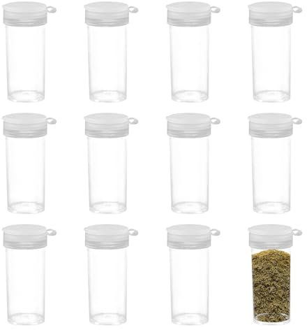 12 Stück Salzstreuer Klein,Mini Salzstreuer für Unterwegs,Salz Klein Und Pfefferstreuer,Camping Reise Deckel,Die Gewürzstreuer Kunststoff,Ministreuer Mit Portable,SchlüSselanhänger Set 12er,Tragebare