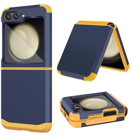Handyhülle für Samsung Galaxy Z Flip 5, Hülle mit Scharnierschutz, Schutzhülle Z Flip 5 aus PC und TPU, stoßfestes Flip Case mit Kratzschutz, Cover für Samsung Z Flip 5