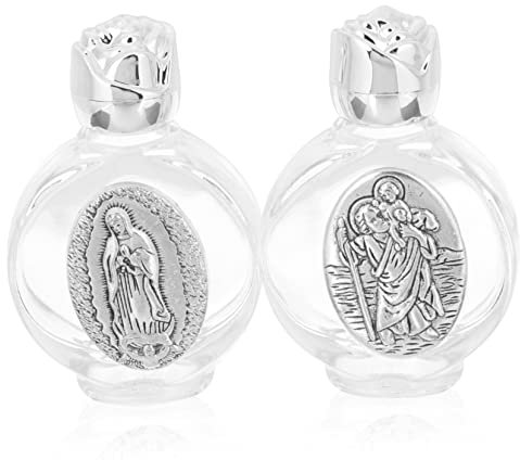 GLEAVI 2pièces Bouteille Eau Bénite Rechargeable Bouteille Eau Décorative Vide pour Décoration Lot de Petites Verre