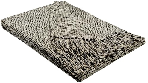 STTS International Decke sehr weiches Plaid Wohndecke Kuscheldecke in versch. Farben Palmera (Beige-Braun (R))