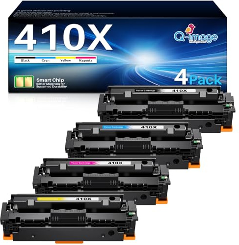 410X CF410X Tonerkartusche (Mit Chip) Kompatibel für HP Toner 410X CF410A | Kompatible für Laserjet Pro MFP M477fdw M477fdn M377dw M477fnw M452dn M452dw M452nw M452 M477 M377 (4-Pack)