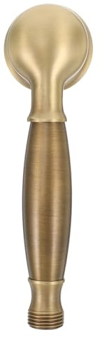 Vintage Handbrausekopf aus Kupfer in Gold, Hochdruck | Ersatz für Badezimmerarmaturen, Leicht zu Reinigen, Retro Stil mit Gebürsteter Oberfläche