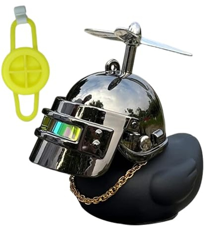 Generisch Fun Dashboard Ornament Lustige gelbe Ente - Originalauto dekorative Figur | Niedlich zu drücken Entenbikehorn, lustiges Accessoire für Motorrad -Roller -Fahrrad -Innenausstattung