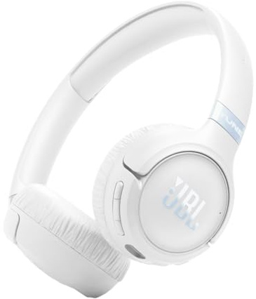 JBL Tune 680NC Cuffie On-Ear Wireless con Bluetooth, Bianco | Cancellazione del Rumore Adattiva, Fino a 76 ore di Autonomia, Connessione Multipoint, Google e Microsoft Swift Pair