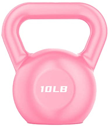 ZDAGELD Kettlebell Weights for Home Gym, Integrated PE Body for Silent Strength Training, Anti Crack Ergonomic Hand Weights for Squats, Swings & Full Body Workout Floor Safe & Odorless (Pink 10LB)