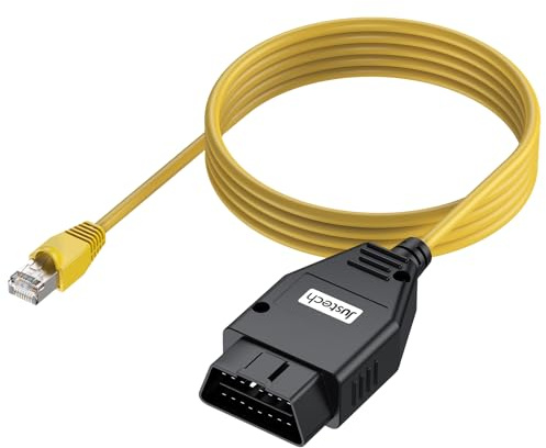 Justech OBD2 zu ENET Diagnosekabel 2m OBD2 zu RJ45 Adapter Kabel KFZ Diagnosewerkzeuge für BMW F-Serie (ab 2009)