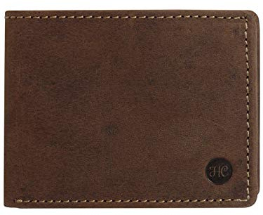 Harrys-Collection sehr robuste Echtleder Börse im Vintage Look mit RFID Schutz, Farben:braun