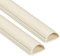 D-Line 1D3015M-2PK Mini Kabelkanal Selbstklebender, Halbrunde Kabelführungen, Kabelleiste - 2x 30mm (B) x 15mm (H) x 1-Meter Länge - Magnolia