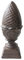 Dehner Figura Decorativa de Pino, diámetro de 8,8 cm, Altura de 22 cm, Hierro Fundido, Color marrón