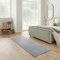 Carpet Studio Maine Teppich Läufer Grau, Läufer Flur 57x150cm, Kurzflor Teppiche, Küchenläufer, Wohnzimmerteppich, Bettvorleger Schlafzimmer