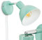 Applique murale Caney en métal vert, blanc et chromé, élégant spot orientable design idéal dans un salon moderne, avec interrupteur sur le câble, pour 1 ampoule E27, ampoule(s) non incluse(s)