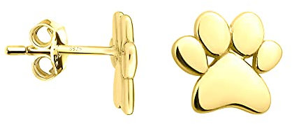 SOFIA MILANI - Damen Ohrringe 925 Silber - vergoldet/golden - Pfote Ohrstecker - 21067
