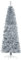 HOMCOM Albero di Natale Artificiale Alto 180cm con 618 Rami, Albero di Natale Slim con Base Rimovibile, in PET e Acciaio, Argento