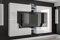 Furnitech Wohnwand Wohnzimmer | Wohnzimmer Möbel mit LED Weiß | Hängend Wohnwand Modern | Wohnzimmer Schrankwand mit Regale und TV Schrank (C20N-21W-HG2-1C)