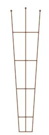 ELEO Rankgitter Bari klein rostoptik - fächerförmig 170x42 cm Rankhilfe für Rosen, Kletterpflanzen Schmiedeeisen rost Edelrost - Spalier aus Metall massiv stabil - mit Wandhalterung für Hauswand