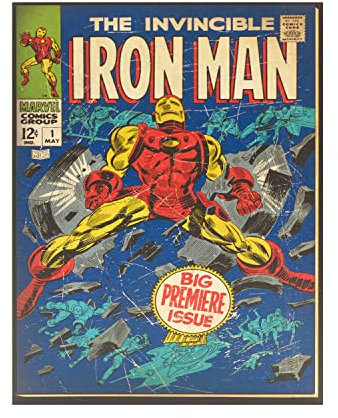 UK Greetings Iron Man Geburtstagskarte – Marvel Geburtstagskarte – The Invincible Iron Man Comic Buch Geburtstagskarte – Vintage Comic Book – innen blanko