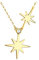 Sofia Milani - Damen Halskette 925 Silber - vergoldet/golden - mit Zirkonia Steinen - Stern Anhänger - N0422