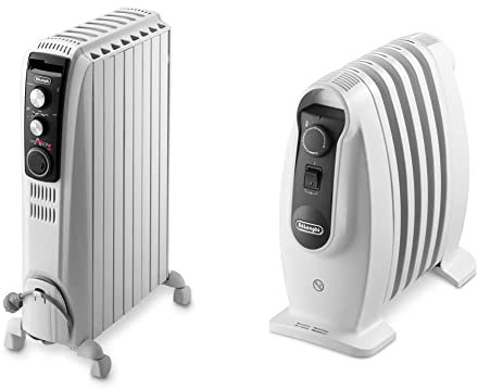 De'Longhi Dragon 4 TRD40820T Oil Filled Radiator- White & TRNS0505M Oil Filled Radiator - White