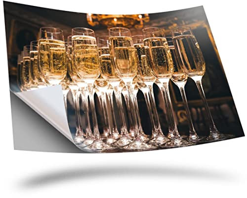 1 x Vinyl Sticker A2 Rectangle Shape 42x60cm - Champagne Glass Celebration Art Print Decal Laptop Tablet Luggage Car Wall Fridge Door Sticker #2520