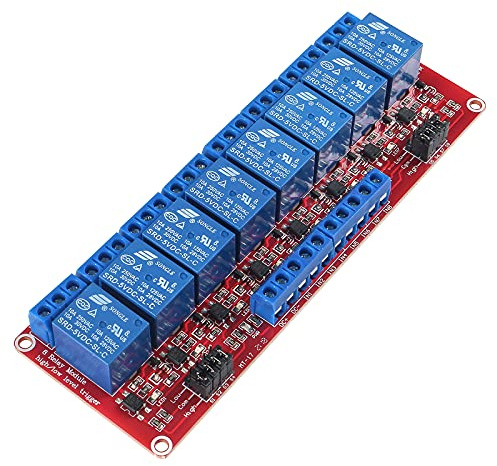 AEDIKO 8 Channel Relay Module DC 5V Relay Switch with Optocoupler Isolation High/Low Level Trigger