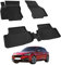 Auto Fußmatten Kompatibel mit SEAT Leon III 2013-2020 Geruchlos 4.5D Passform Allwetter Automatten 5 Teilige | Antirutschmatte Hoher Rand Gummimatten Schwarz Fussmatten Vorne Hinten Autoteppich
