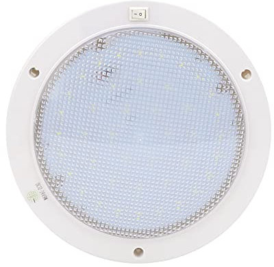 KIMISS RV Boat Plafonnier, Panneau LED avec Interrupteur Système D'énergie Solaire pour Navire RV Armoire de Toit de Cuisine 12V(Blanc pur)
