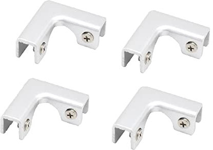 Uds. Clip de vidrio en forma de L soportes de esquina de aleación de aluminio soportes de soporte de vidrio para pecera de acuario, 4-8mm sin perforación